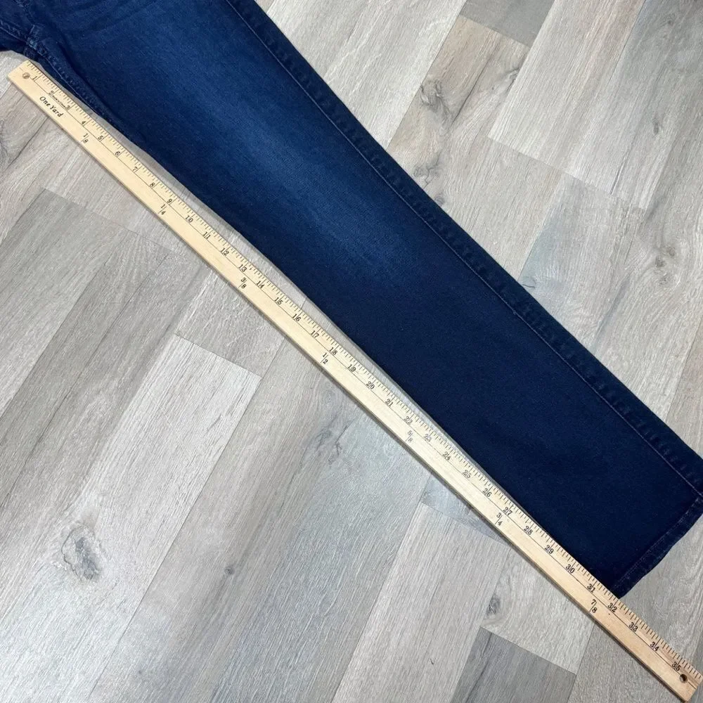 7 For All Mankind Kimmie Straight Leg Jeans Dark Blue 28 - Picture 13 of 14